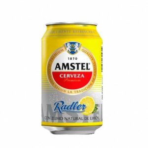 Cerveza Amstel Radler con zumo limón lata 33 cl.